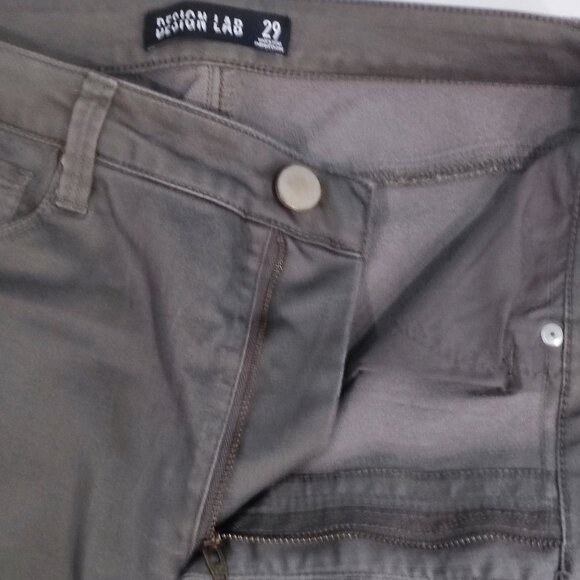 Design Lab skinny stretch olive green women's size 29 - Picture 7 of 13